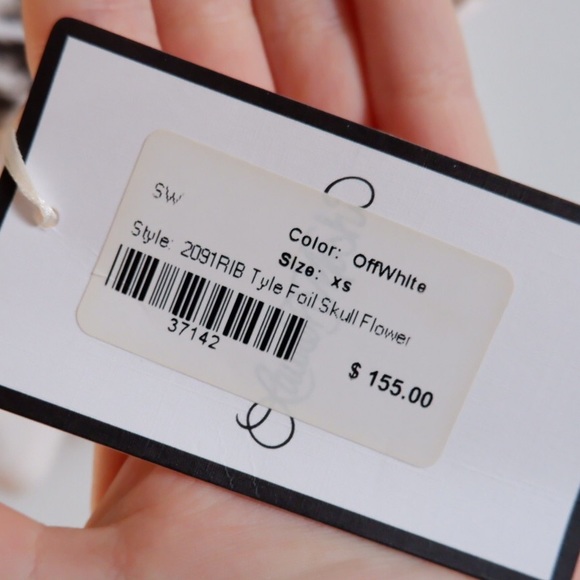 LAUREN MOSHI Foil Skull Flower Shirt - Picture 6 of 7